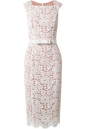 Michael Kors Collection | Belted guipure lace midi dress | NET-A-PORTER.COM
