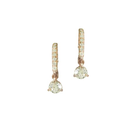 Diamond Dangle Earrings in Rose, Yellow or White Gold