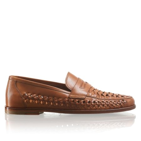 UPPERCUT Woven Slip-On in Tan Leather | Russell & Bromley