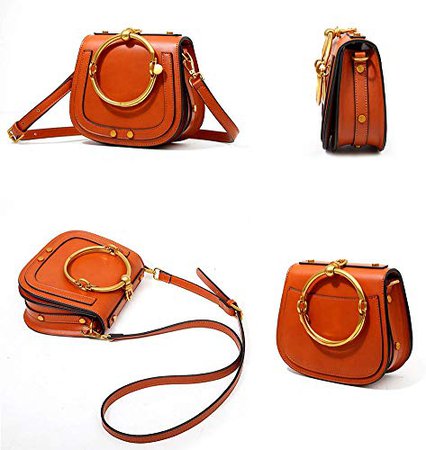 Yoome Women Top Handle Handbags Ring Purse Tote Satchel Bag Fashion Cross body Wallet - Brown: Amazon.co.uk: Shoes & Bags