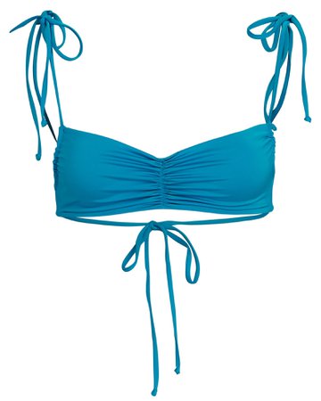 Frankies Bikinis Foxy Tie Strap Bikini Top | INTERMIX®