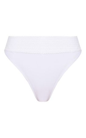 White Bandage Detail Bikini Bottom | Swimwear | PrettyLittleThing