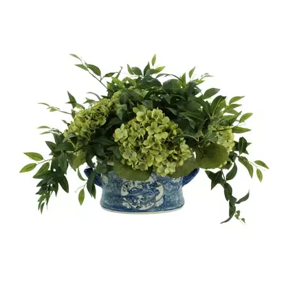 Primrue Hydrangea Floral Arrangement in Vase | Perigold