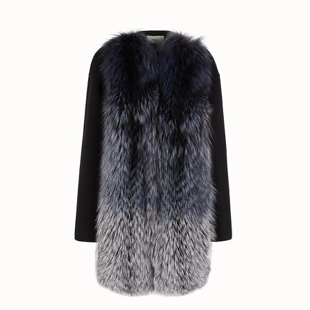 Black cashmere coat - COAT | Fendi