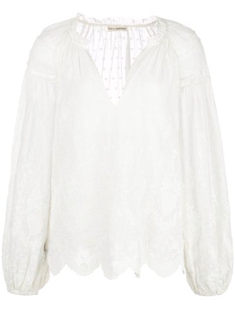 Ulla Johnson Embroidered Long-Sleeved Blouse