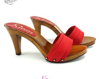 Elegant Red Clogs for Girls by Kiara Shoes KM7101 ROSSO - Etsy