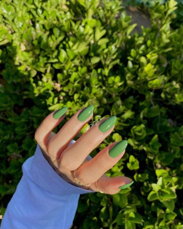 ＮＡＩ̇ＬＧＬＩ̇ＮＴ no Instagram: “☘️ Yeşilin en güzel tonu🥺 Marka ve numara profilimde🙌🏻 #nail #nailpolish #nailofinstagram #green”