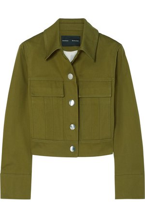 Proenza Schouler | Cropped cotton-twill jacket | NET-A-PORTER.COM
