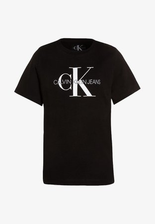 Calvin Klein Jeans MONOGRAM LOGO REGULAR FIT TEE - T-shirt print - black - Zalando.nl