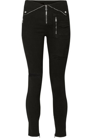 RtA | Diavolina zip-embellished stretch-denim leggings | NET-A-PORTER.COM