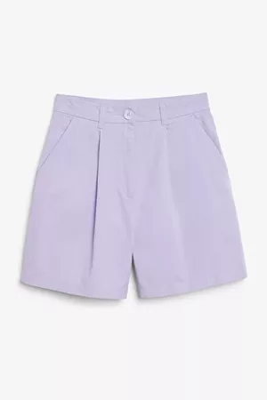 High waist tailored shorts - Light purple - Monki GB