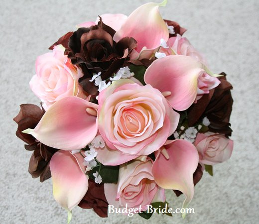 Wedding Flowers: pink and brown wedding flowers