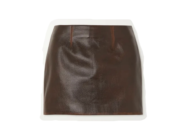 16ARLINGTON Haile leather mini skirt
