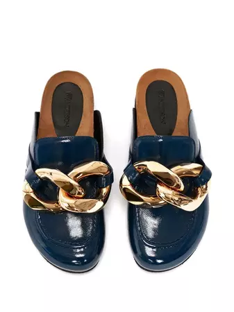 JW Anderson Chain Leather Loafer Mules - Farfetch