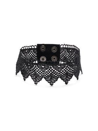 Shop Manokhi cotton lace choker necklace with Express Delivery - FARFETCH