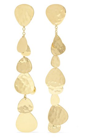 Ippolita | Crinkle Cascade 18-karat gold clip earrings | NET-A-PORTER.COM