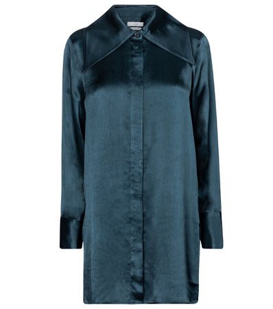 Co, Oversized textured satin blouse