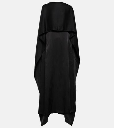 Hunter Caped Silk Satin Gown in Black - Gabriela Hearst | Mytheresa