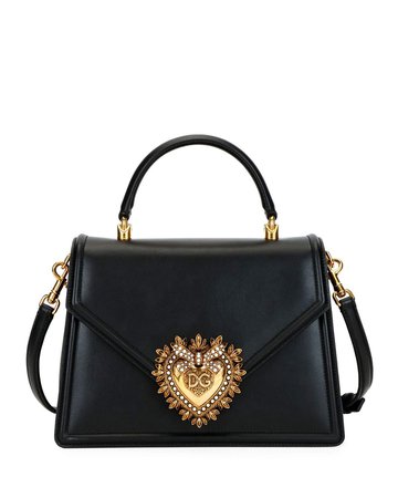 Dolce & Gabbana Devotion Leather Shoulder Bag | Neiman Marcus