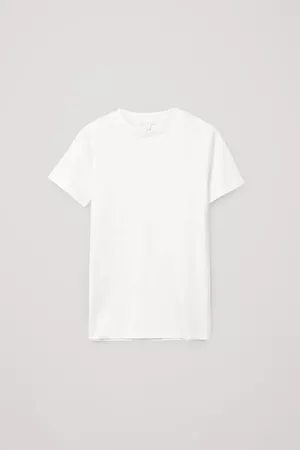 SHRUNKEN ORGANIC COTTON T-SHIRT - white - T-shirts - COS WW