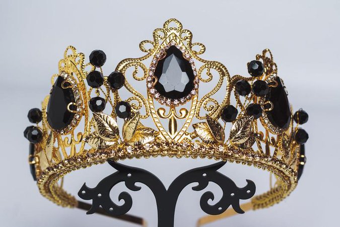 Gold black crown