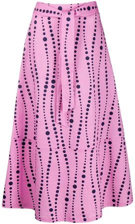 wrap-around spotted skirt