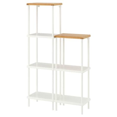 DYNAN Shelving unit with cabinet - white - IKEA