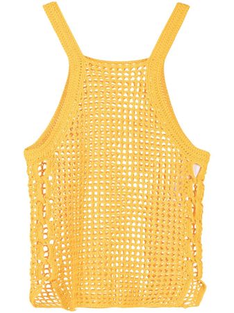 Shop Dion Lee sheer crochet tank top with Express Delivery - FARFETCH
