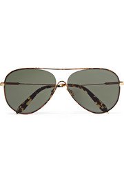 Victoria Beckham | D-frame acetate and silver-tone sunglasses | NET-A-PORTER.COM