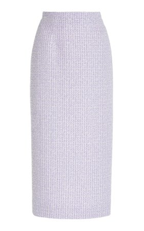 Sequined Wool-Blend Tweed Midi Skirt By Alessandra Rich | Moda Operandi