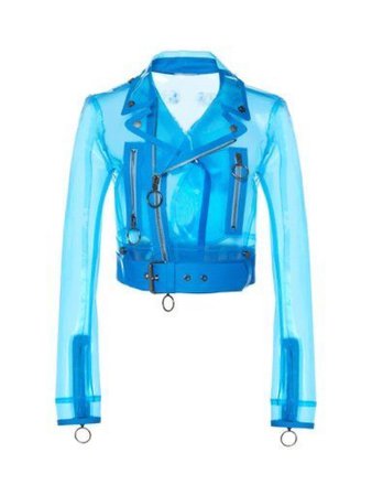 Clear bright blue jacket