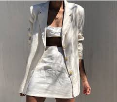 elia vintage ivory linen skirt suit - Google Search