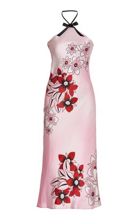 Floral Silk Satin Midi Slip Dress By Rodarte | Moda Operandi