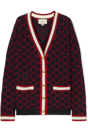 Gucci | Wool-jacquard cardigan | NET-A-PORTER.COM
