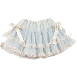 Pale Blue Frilly Ribbon Skirt