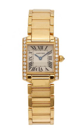 18k Yellow Gold Cartier Tank Francaise Diamond Watch By Briony Raymond | Moda Operandi