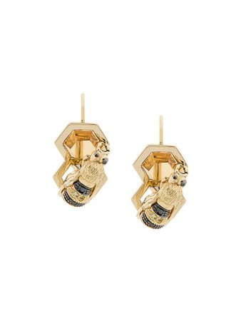 Delfina Delettrez 9kt yellow gold To Bee or Not To Be earrings