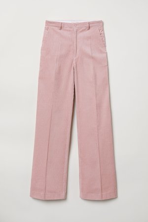 Wide-leg Corduroy Pants - Pink - Ladies | H&M US