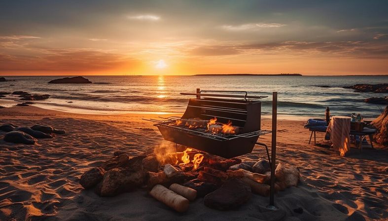 camp 🏕 beach ⛱️ sunest