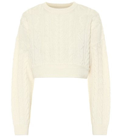 Wool and cashmere cable-knit sweater