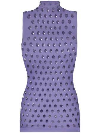 Maisie Wilen Perforated Rollneck Tank Top - Farfetch