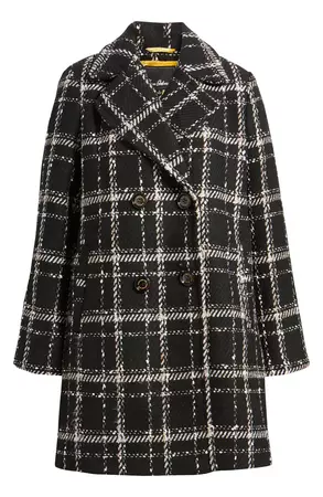 Sam Edelman Plaid Double Breasted Coat | Nordstrom