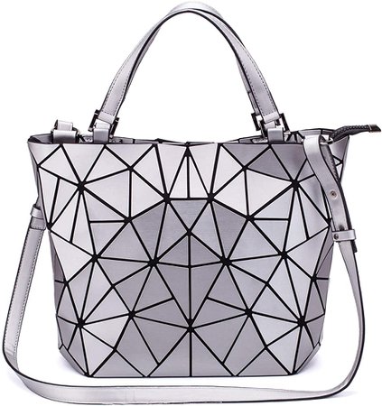 Geometric Luminous Purses and Handbags Holographic Reflective Crossbody Bag Wallet Flash Rainbow Tote Silver: Handbags: Amazon.com