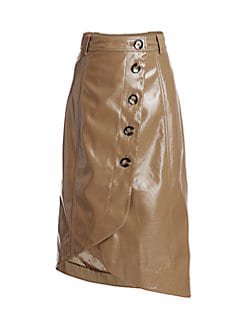 Ganni patent leather skirt