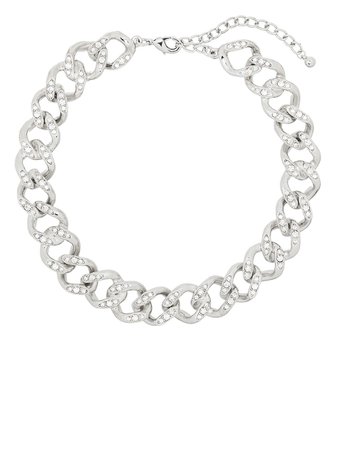 Kenneth Jay Lane crystal-embellished chain necklace