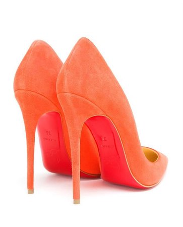orange peach louboutin shoes
