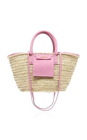 Le Panier Soleil Suede-Trimmed Straw Tote by Jacquemus | Moda Operandi