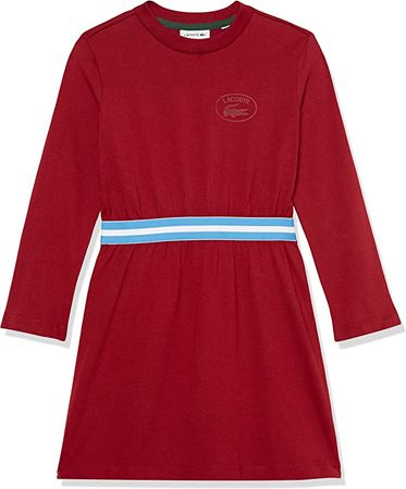 Amazon.com: Lacoste Girls' Contrast Waist Cotton Jersey Dress: Clothing, Shoes & Jewelry