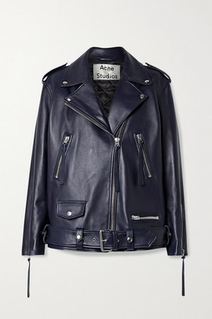 Acne Studios | New Myrtle oversized leather biker jacket | NET-A-PORTER.COM