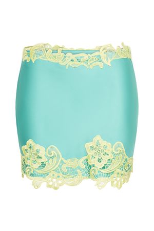 Niamh Mini Skirt With Lace - Mint - MESHKI U.S
